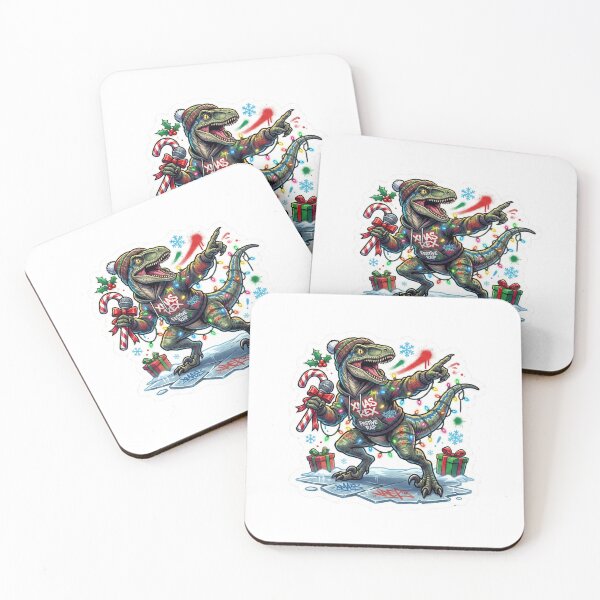 Item preview, Christmas T-Rex Street Art – Merry Rex-Mas designed and sold by MiszungART.