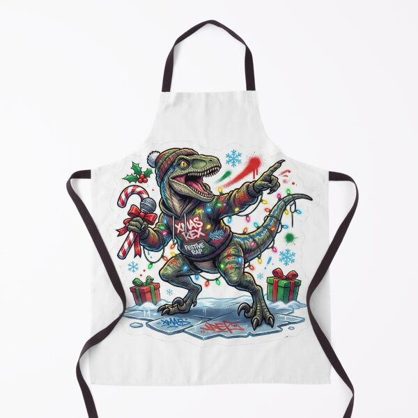Item preview, Christmas T-Rex Street Art – Merry Rex-Mas designed and sold by MiszungART.