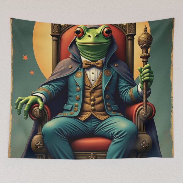 Item preview, Leap of Faith – Retro Frog Priest Illustration designed and sold by Antik by Schulz.