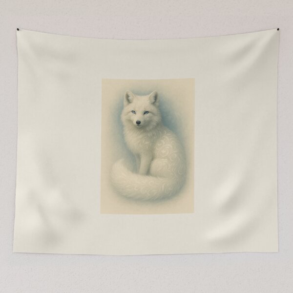 Item preview,  Arctic Fox – Frost Whisper Guardian Winter Filigree Wildlife Art designed and sold by GeoWild Designs.