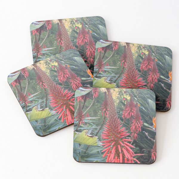 Item preview, Red Aloe Flower Spike in Tropical Garden designed and sold by TrisaThyme.
