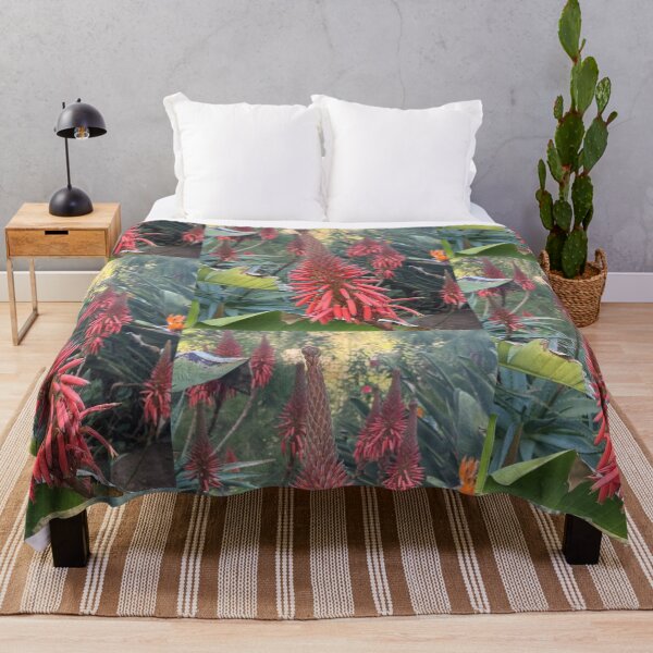 Item preview, Red Aloe Flower Spike in Tropical Garden designed and sold by TrisaThyme.