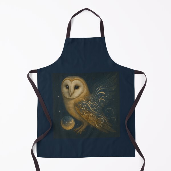 Item preview, Barn Owl – Starlit Whisper Celestial Moon Sphere Wildlife Art designed and sold by GeoWild Designs.