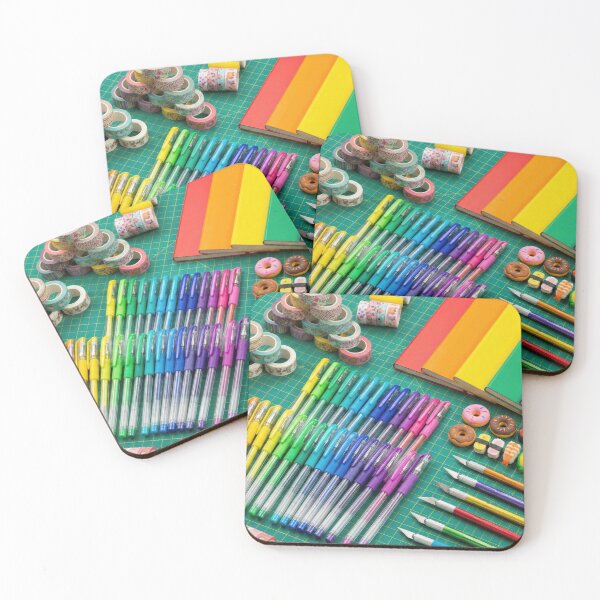 Item preview, Japanese Stationery Addict - Rainbow Pens & Washi Tape Knolling designed and sold by SavinMercantile.