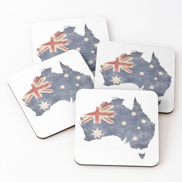 Item preview, Australia Map – Vintage Flag Map Design designed and sold by SVALANART.