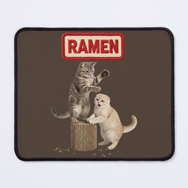 Item preview, RAMEN – Chaotic Cats Fighting Patch (Absurd Humor) designed and sold by catastrocat.