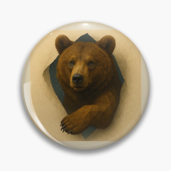 Item preview,  Bear – Geometric Paws Breaking Through Wildlife Art designed and sold by GeoWild Designs.