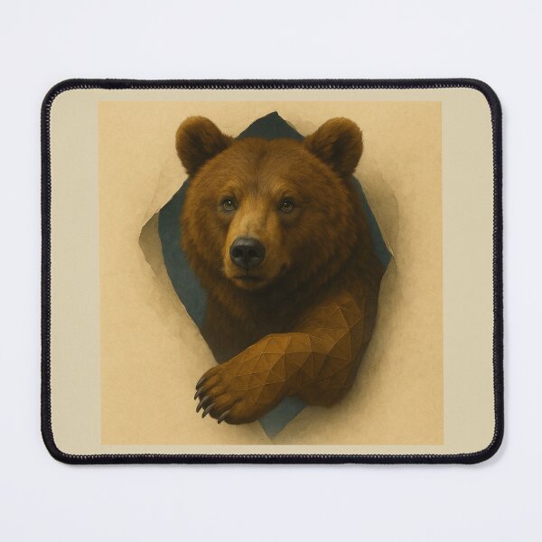 Item preview, Bear – Geometric Paws Breaking Through Wildlife Art designed and sold by GeoWild Designs.