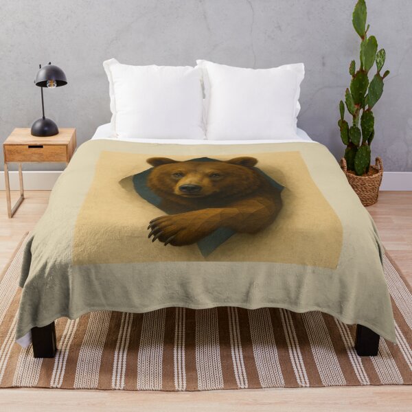 Item preview, Bear – Geometric Paws Breaking Through Wildlife Art designed and sold by GeoWild Designs.