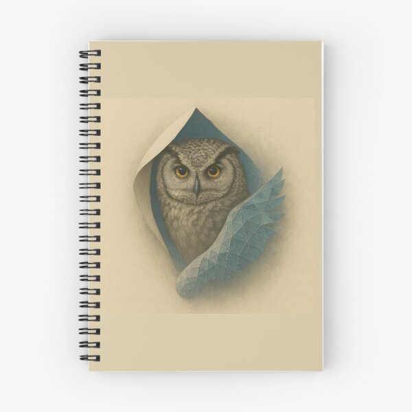 Item preview, Owl – Wisdom Through the Veil Geometric Ice Wing Wildlife Art designed and sold by GeoWild Designs.