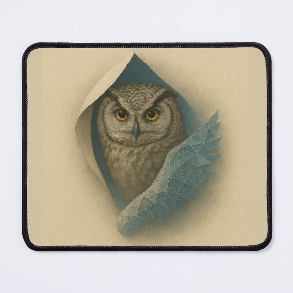 Item preview, Owl – Wisdom Through the Veil Geometric Ice Wing Wildlife Art designed and sold by GeoWild Designs.