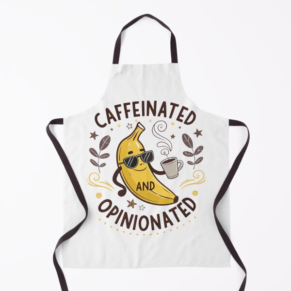 Item preview, Caffeinated and Opinionated – Funny Banana Coffee Lover Design designed and sold by VivoStudio.
