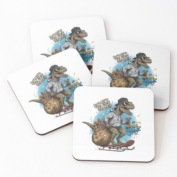 Item preview, Christmas DJ Dinosaur – Snow Beats Triceratops designed and sold by MiszungART.