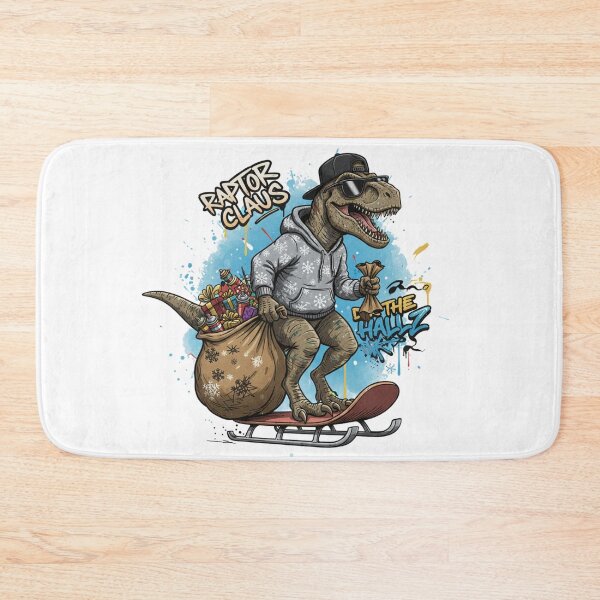 Item preview, Christmas DJ Dinosaur – Snow Beats Triceratops designed and sold by MiszungART.