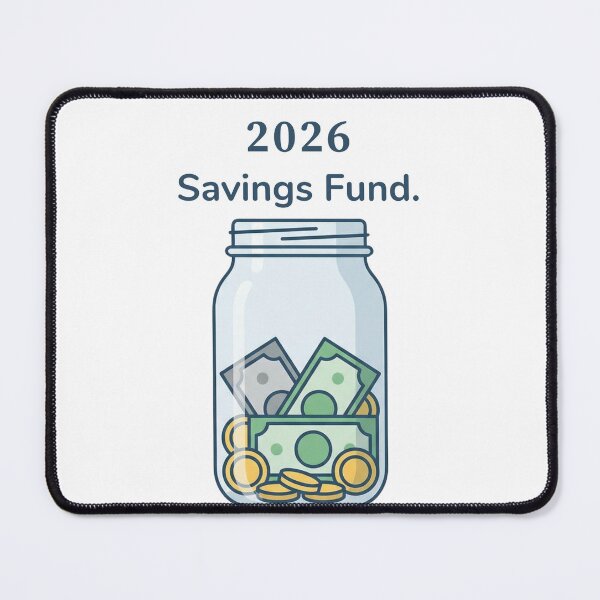 Item preview, 2026 Savings Fund - Financial Goals Mason Jar designed and sold by Everyday Epics.