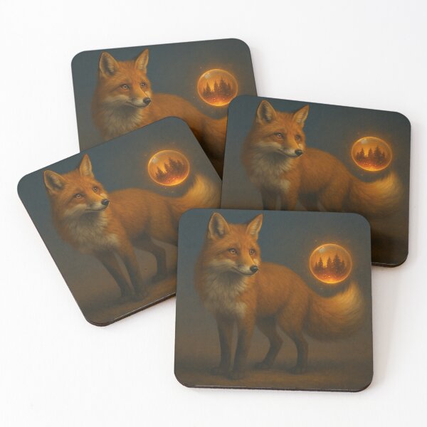 Item preview, Fox – EmberTail Sentinel Forest Light Sphere Wildlife Art designed and sold by GeoWild Designs.