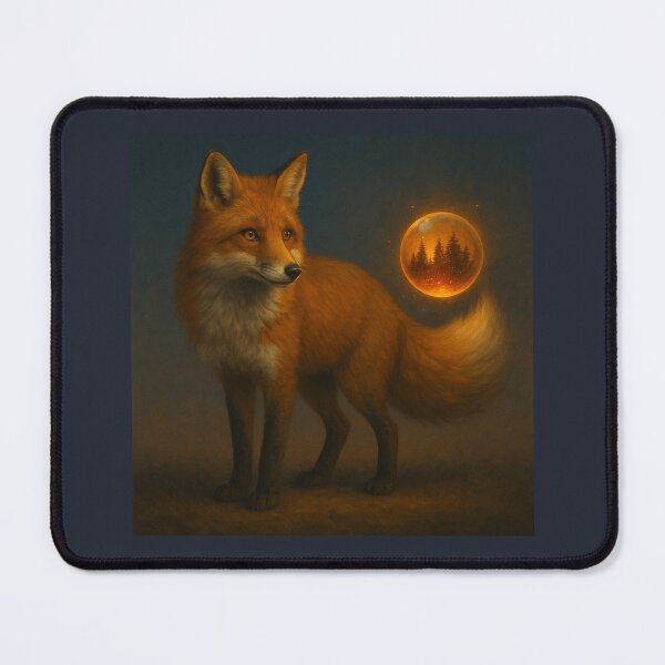 Item preview, Fox – EmberTail Sentinel Forest Light Sphere Wildlife Art designed and sold by GeoWild Designs.