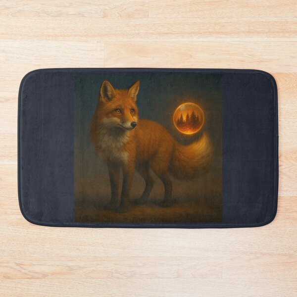 Item preview, Fox – EmberTail Sentinel Forest Light Sphere Wildlife Art designed and sold by GeoWild Designs.