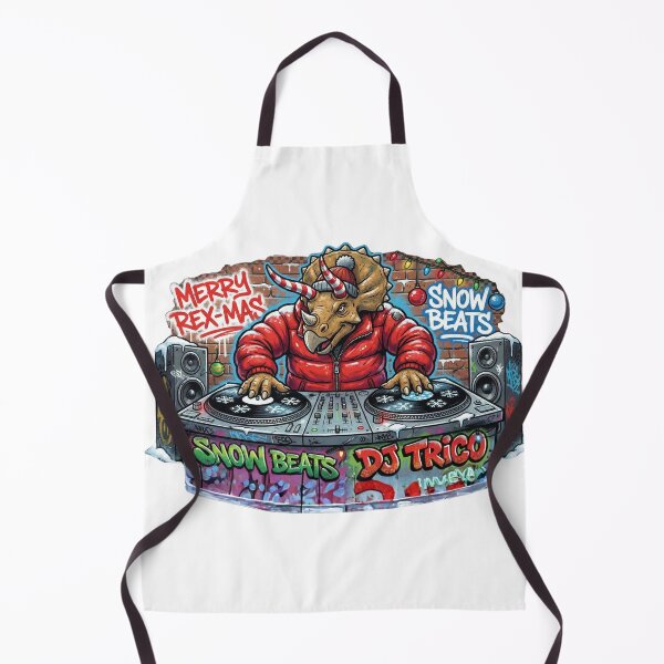 Item preview, Christmas DJ Dinosaur – Snow Beats Street Art designed and sold by MiszungART.