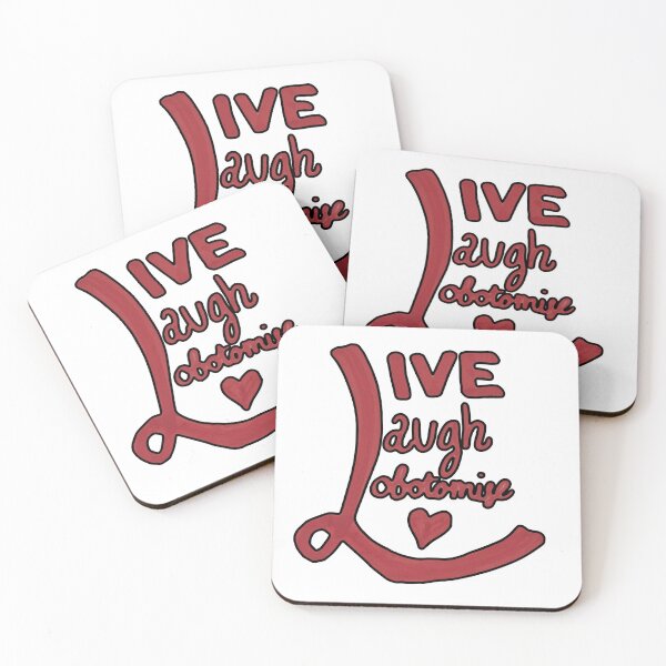 Item preview, Live, Laugh, Lobotomise Sticker Calligraphy designed and sold by feardeargcrafts.