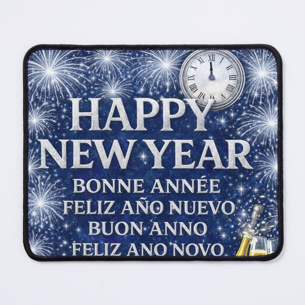 Item preview, Happy New Year Around the World – Bright Metallic Multilingual New Year's Eve Design Design designed and sold by Sybille-Yates.
