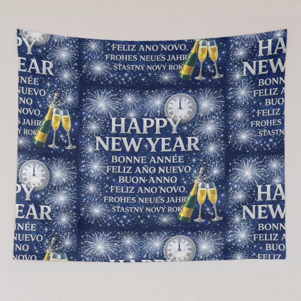 Item preview, Happy New Year Around the World – Bright Metallic Multilingual New Year's Eve Design Design designed and sold by Sybille-Yates.