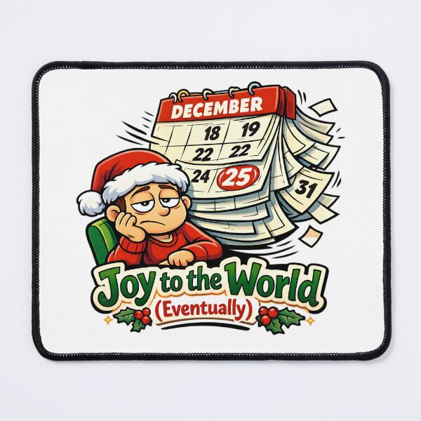 Item preview, Joy to the World (Eventually) – Funny Christmas Burnout Cartoon designed and sold by gavinroyal.