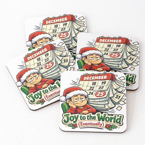 Item preview, Joy to the World (Eventually) – Funny Christmas Burnout Cartoon designed and sold by gavinroyal.