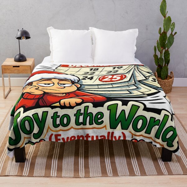 Item preview, Joy to the World (Eventually) – Funny Christmas Burnout Cartoon designed and sold by gavinroyal.