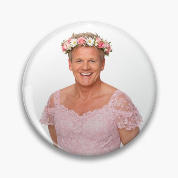 Item preview, Gordon ramsay Flower Crown pink dress Funny prank meme gift weird birthday designed and sold by CheeseBlueprint.