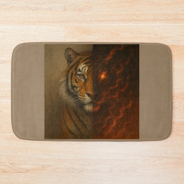 Item preview, Tiger – Dual Essence Emberborn Fire Spirit Wildlife Art designed and sold by GeoWild Designs.