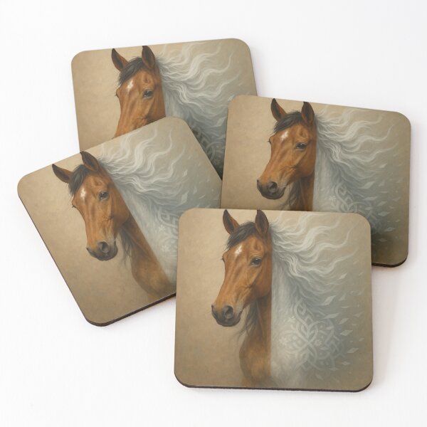 Item preview, Horse – Dual Essence Windwoven Spirit Mane Wildlife Art designed and sold by GeoWild Designs.