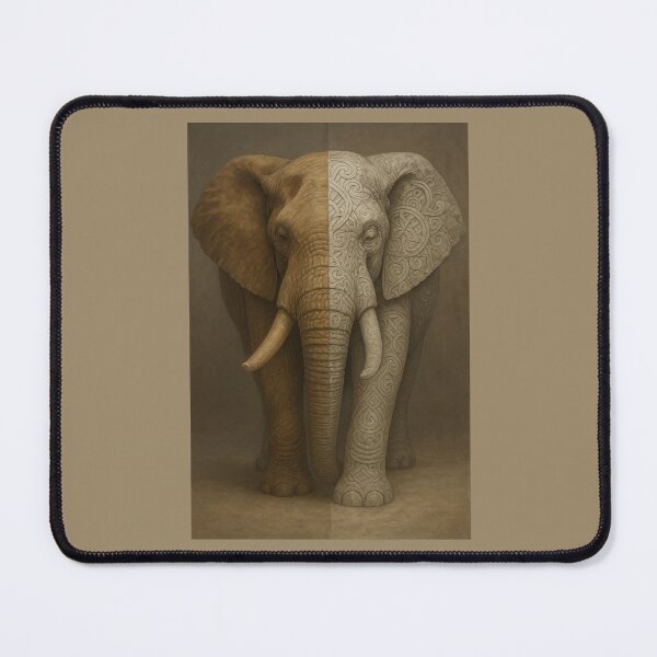 Item preview, Elephant – Dual Essence Living Form Ancient Stone Wildlife Art designed and sold by GeoWild Designs.
