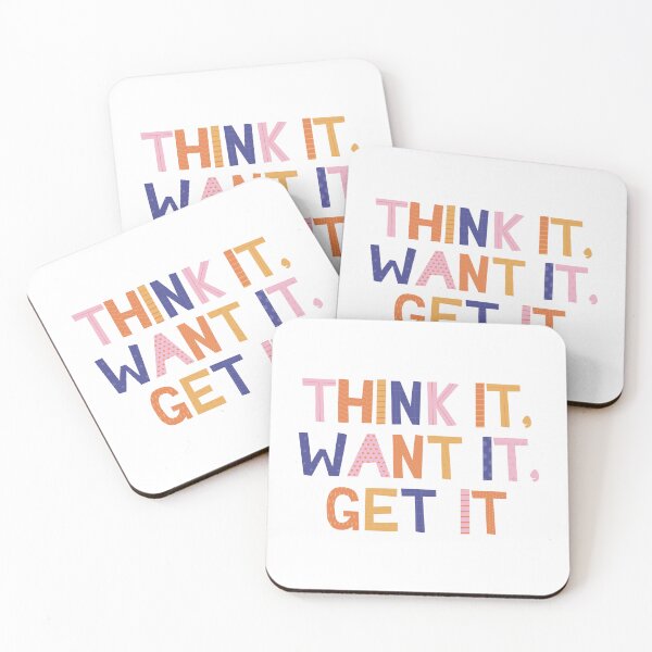 Item preview, Think It Want It Get It – Motivational Quote | Success & Positive Thinking designed and sold by Lieblingsmädchen.