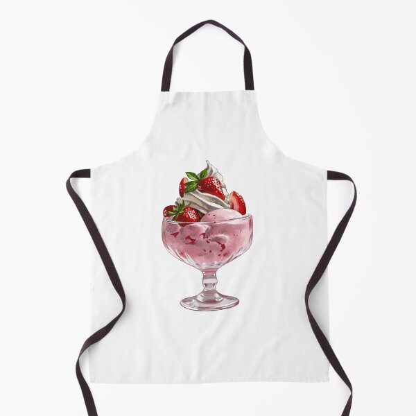 Item preview, Delicious dessert served in a glass bowl with strawberries and cream ready to be enjoyed at a summer gathering designed and sold by Ms. Iryna.