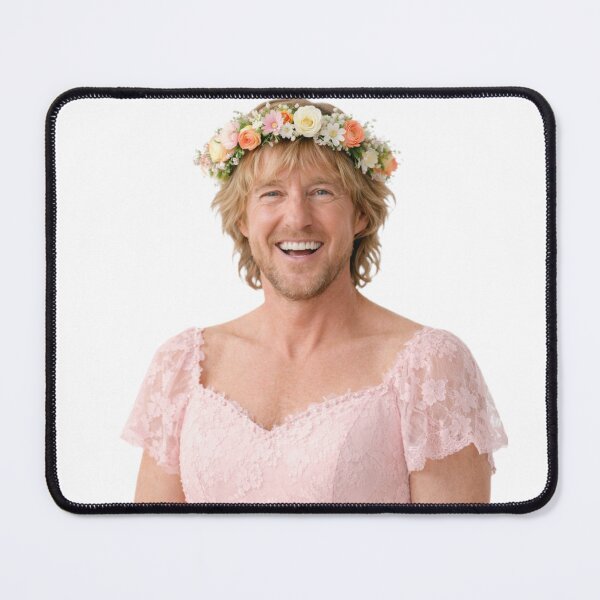 Item preview, Owen wilson Flower Crown pink dress Funny prank meme gift weird birthday designed and sold by CheeseBlueprint.
