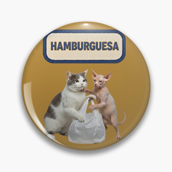 Item preview, BURGER Patch – Cats (Absurd Humor) designed and sold by catastrocat.
