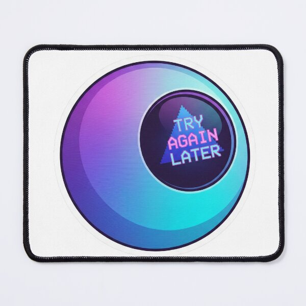 Item preview, Vaporwave Magic 8-Ball | Try Again Later Retro Aesthetic designed and sold by DigitalVibes Art, CreatorSpace, PixelMood. By AngryFish.Art..