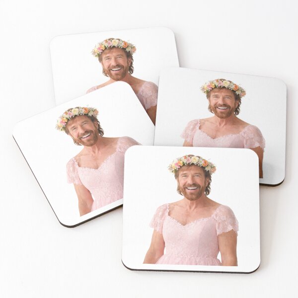 Item preview, Chuck norris Flower Crown pink dress Funny prank meme gift weird birthday designed and sold by CheeseBlueprint.