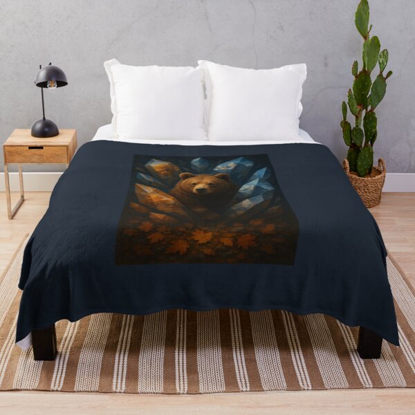 Item preview, Bear – Fractured Crystal Realms Mountain & Autumn Wildlife Art designed and sold by GeoWild Designs.