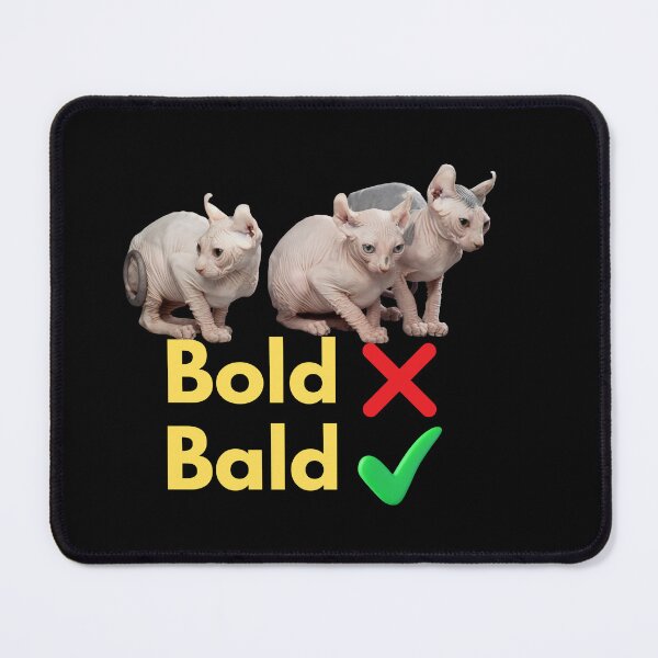 Item preview, Bold vs Bald – A Playful Heated Rivalry in Minimal Cat Art designed and sold by Vvmd.