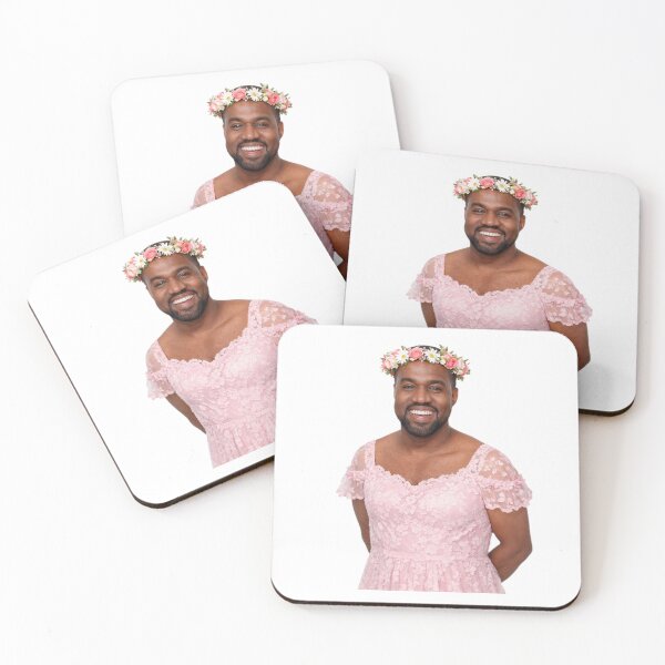 Item preview, Kanye west Flower Crown pink dress Funny prank meme gift weird birthday designed and sold by CheeseBlueprint.