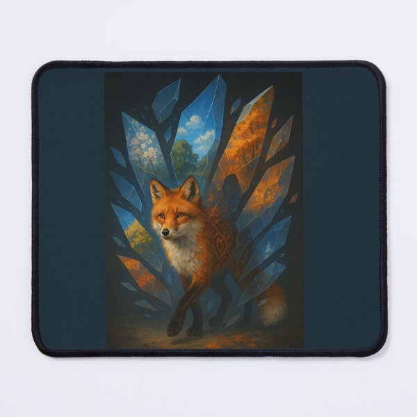 Item preview, Fox – Fractured Crystal Realms Seasonal Passage Wildlife Art designed and sold by GeoWild Designs.
