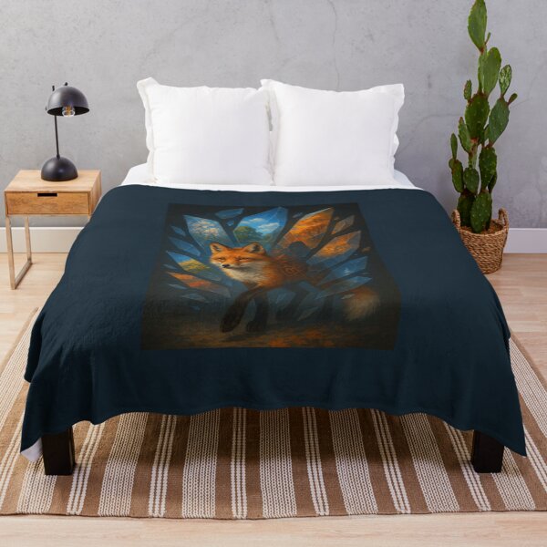 Item preview, Fox – Fractured Crystal Realms Seasonal Passage Wildlife Art designed and sold by GeoWild Designs.