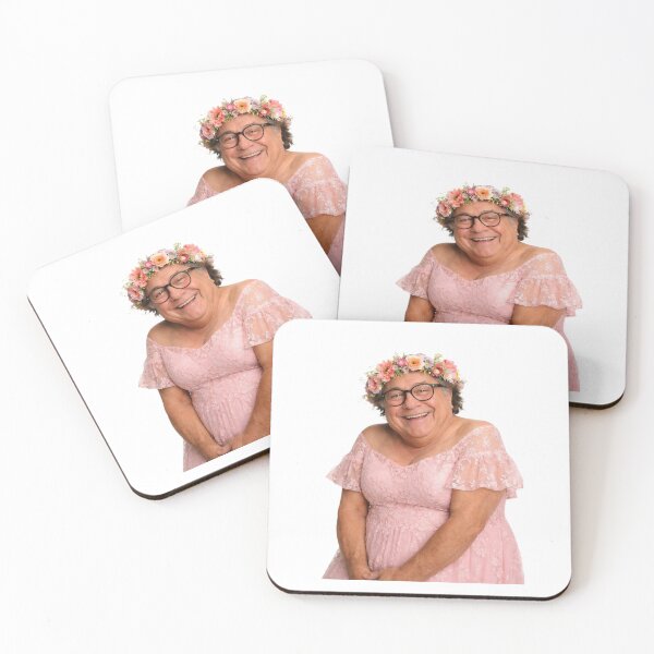 Item preview, Danny devito Flower Crown pink dress Funny prank meme gift weird birthday designed and sold by CheeseBlueprint.