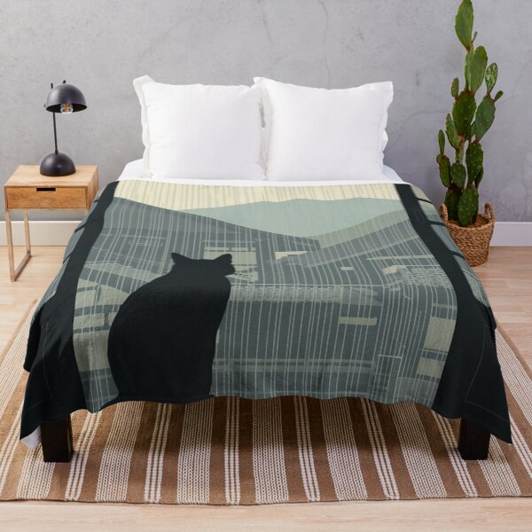 Item preview, Cat Silhouette in a rainy Japan designed and sold by Asiantrendzz.