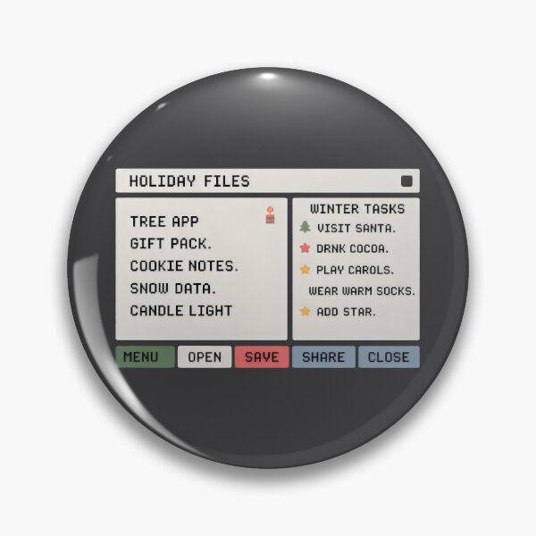 Item preview, Holiday Files Interface Design with Winter Tasks and Retro Pixel Icons designed and sold by SplashTastic.