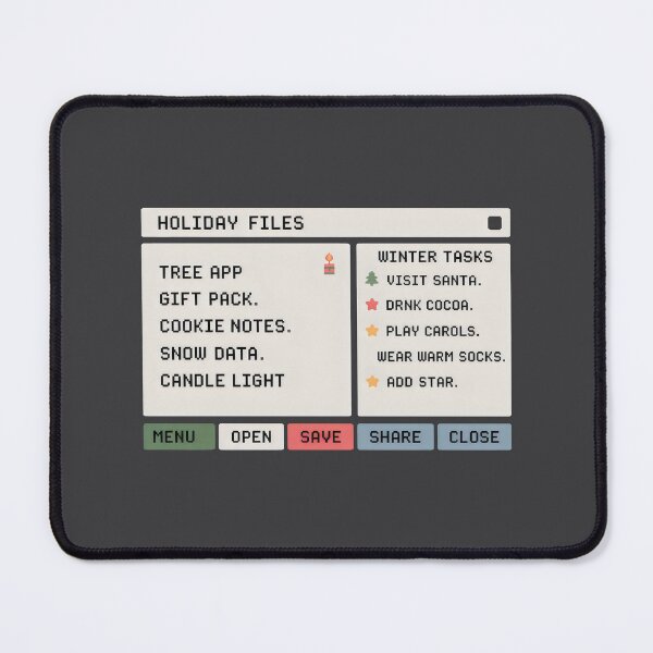 Item preview, Holiday Files Interface Design with Winter Tasks and Retro Pixel Icons designed and sold by SplashTastic.