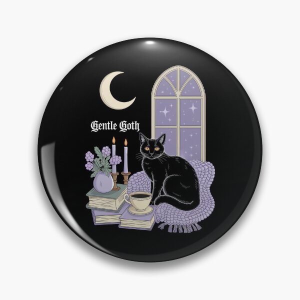 Item preview, Gentle Goth Cozy Cat Moonlight Sanctuary designed and sold by MooonTees.