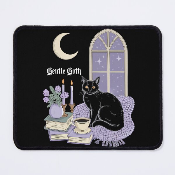 Item preview, Gentle Goth Cozy Cat Moonlight Sanctuary designed and sold by MooonTees.